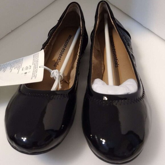 BLACK Slip On BALLET Style Flat Shoes Womens Size 5 1/2 - Picture 2 of 8